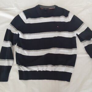 Tommy Hilfiger blue & white striped Sweater size: Large